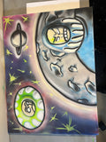 “SpaceMan” 30x40 Acrylic & Airbrush Painting