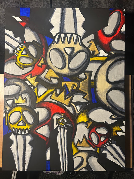 SUITZ Collection “Flooded Headquarters” Original 40”x36” Acrylic Painting